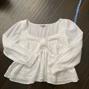 AE Long-Sleeve Babydoll Blouse